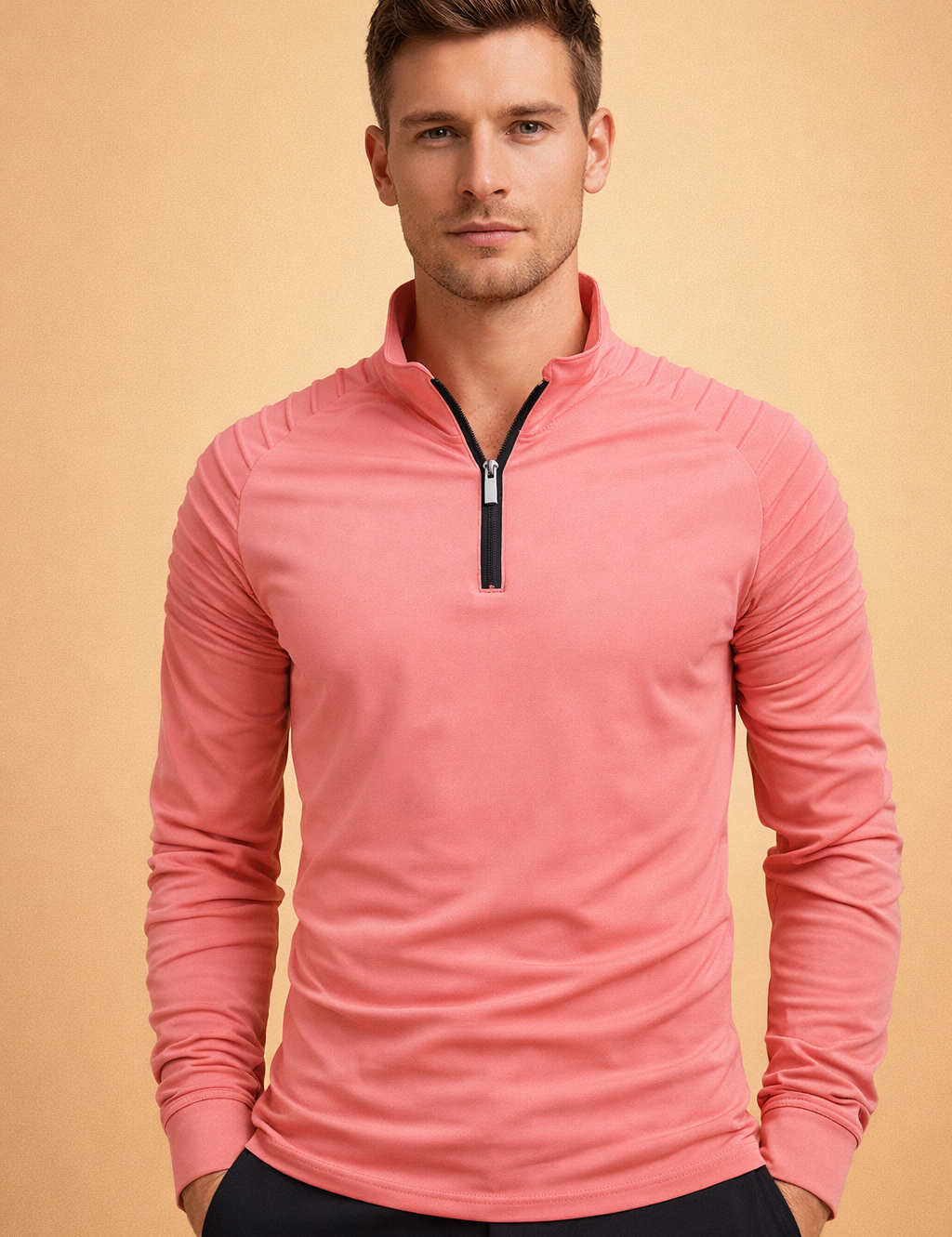 Marco Bellini | Performance Zip Neck Long Sleeve For Men