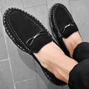 Callum Sinclair | Suede Buckle Loafers For Men