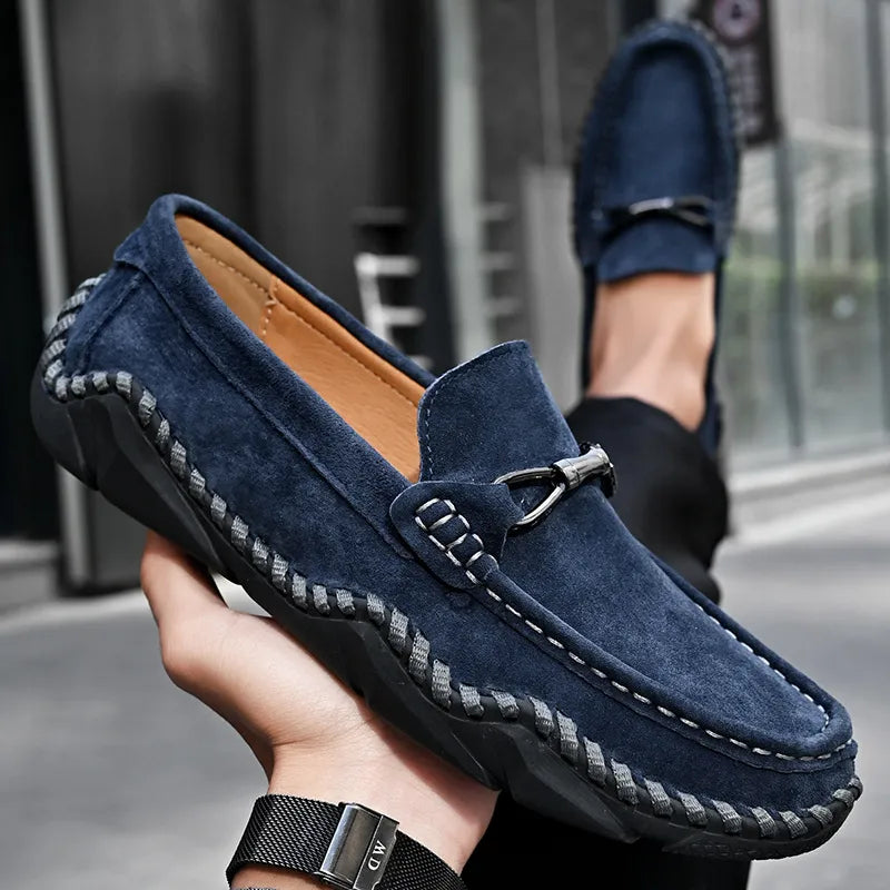 Callum Sinclair | Suede Buckle Loafers For Men