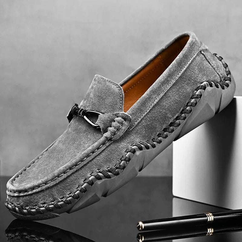 Callum Sinclair | Suede Buckle Loafers For Men