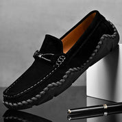 Callum Sinclair | Suede Buckle Loafers For Men