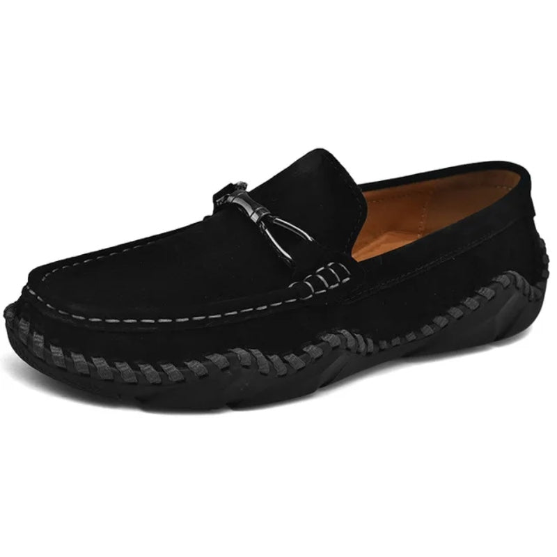 Callum Sinclair | Suede Buckle Loafers For Men