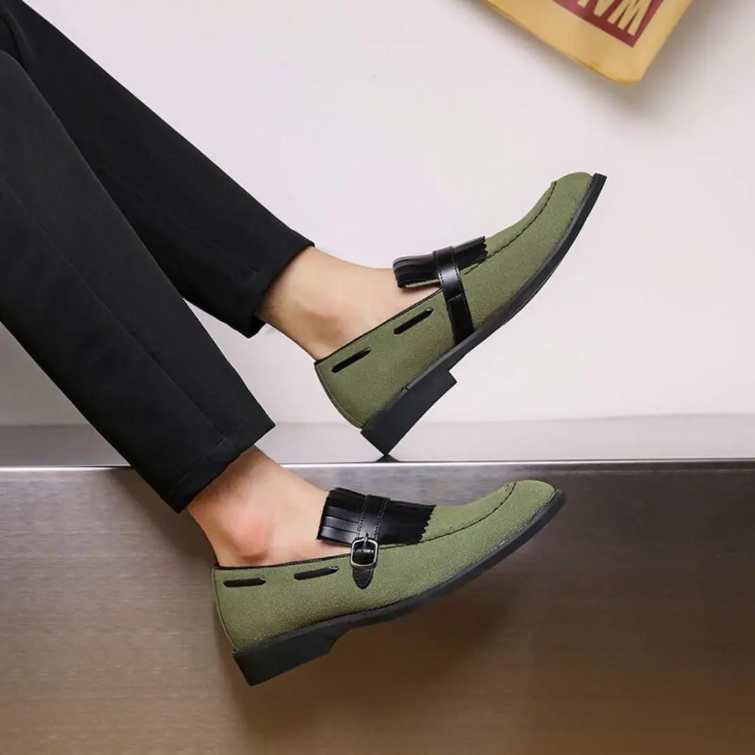 Toby Wilson | Kiltie Fringe Buckle Loafers For Men