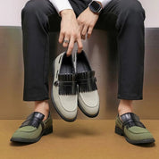 Toby Wilson | Kiltie Fringe Buckle Loafers For Men