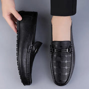 Ethan Brown | Patterned Slip-On Loafers For Men