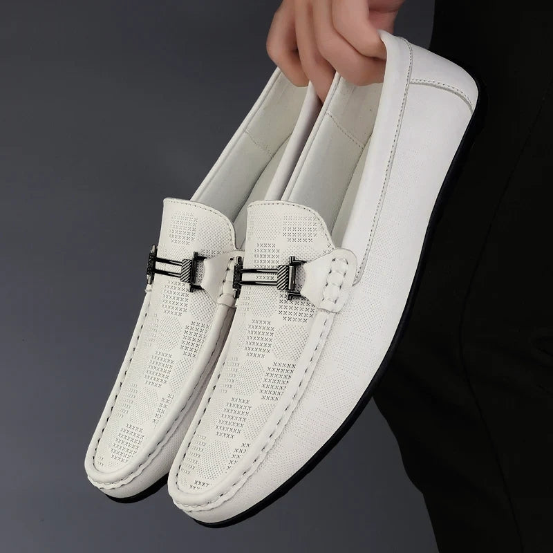 Ethan Brown | Patterned Slip-On Loafers For Men