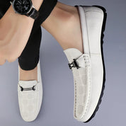 Ethan Brown | Patterned Slip-On Loafers For Men