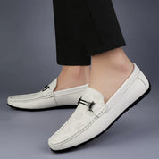 Ethan Brown | Patterned Slip-On Loafers For Men