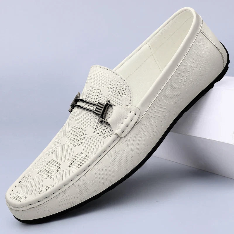 Ethan Brown | Patterned Slip-On Loafers For Men