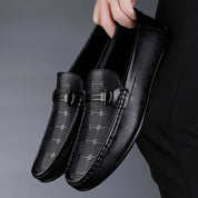 Ethan Brown | Patterned Slip-On Loafers For Men
