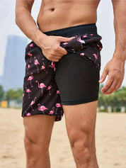 Cooper Young | Tropical Print Swim Shorts For Men