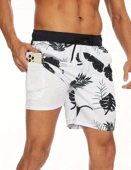 Cooper Young | Tropical Print Swim Shorts For Men