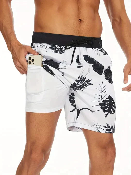 Cooper Young | Tropical Print Swim Shorts For Men