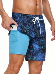 Cooper Young | Tropical Print Swim Shorts For Men