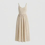 Mia Williams | Cotton V-Neck Midi Dress For Women
