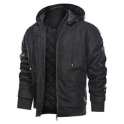 Leonardo Moretti | Hooded Leather Jacket For Men