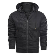 Leonardo Moretti | Hooded Leather Jacket For Men