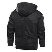 Leonardo Moretti | Hooded Leather Jacket For Men