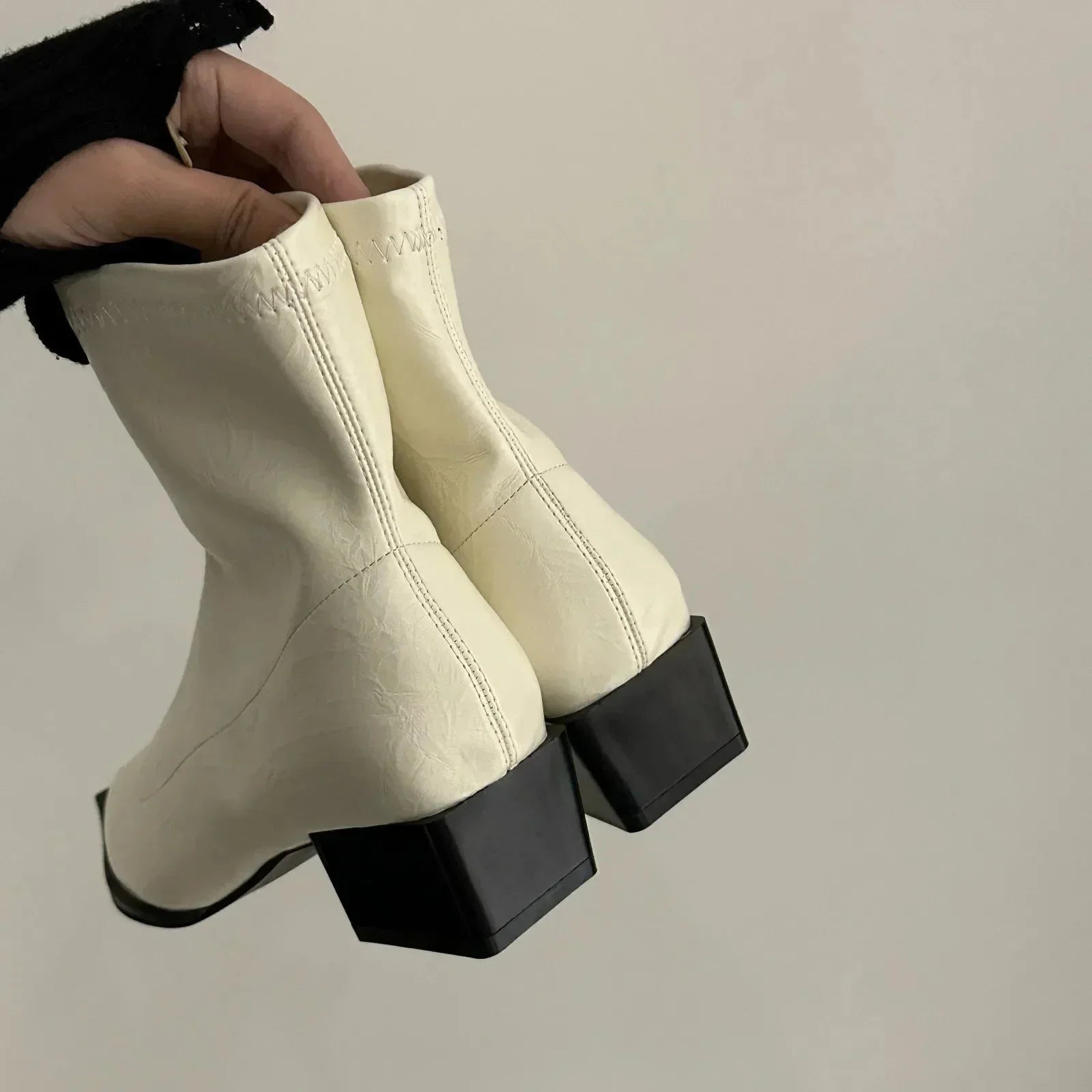 Celeste Laurent | Metallic Pointed Ankle Boots For Women