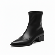 Celeste Laurent | Metallic Pointed Ankle Boots For Women