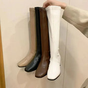Elena Whitmore | Elegant Knee-High Block Heel Boots For Women