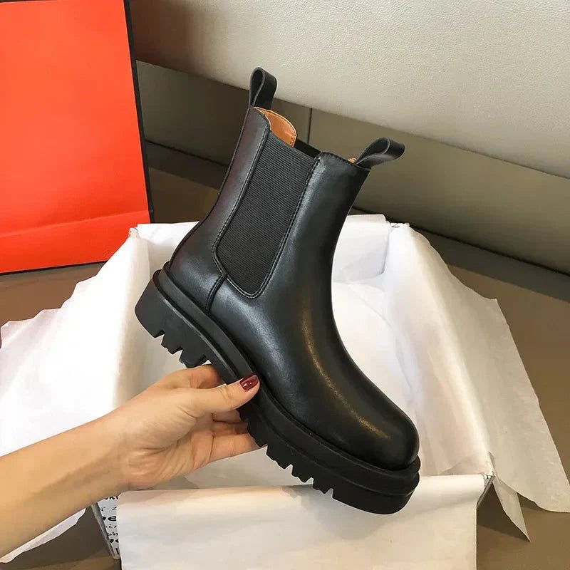 Victoria Bellamy | Classic Chelsea Mid-Calf Boots For Women