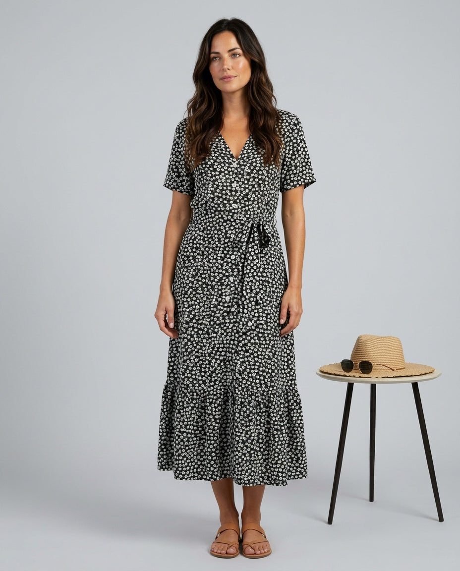 Lily Hargreaves | Floral Midi Shirt Dress For Women