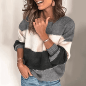 Elise Moretti | Colour Block Knit Sweater For Women