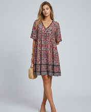 Brooke Flemming | V-Neck Flared Sleeve Paisley Mini Dress For Women