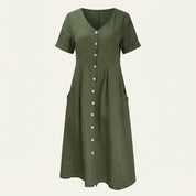 Olivia Cooper | Button-Front Summer Dress For Women