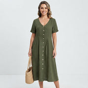 Olivia Cooper | Button-Front Summer Dress For Women