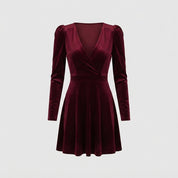 Olivia Stanton | Velvet Mini Wrap Dress For Women
