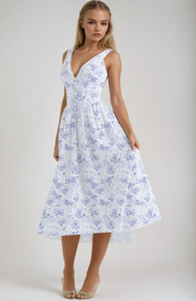 Matilda Renshaw | Floral V-Neck Summer Dress For Women