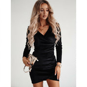 Phoebe Marlowe | Long Sleeve Wrap Mini Dress For Women