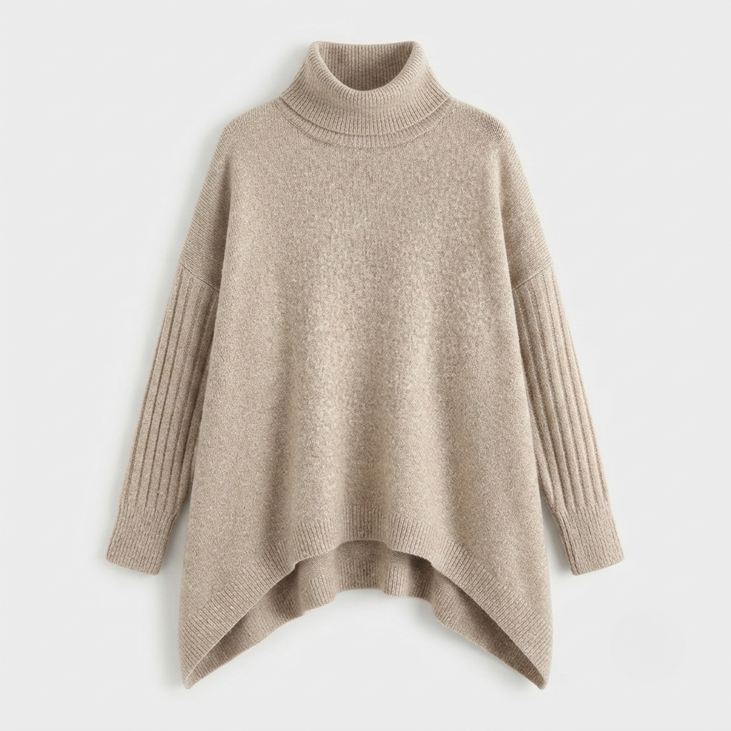 Phoebe Martin | Oversized Turtleneck Knit Sweater For Women