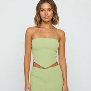 Poppy Ashgrove | Ribbed Two-Piece Skirt Set For Women