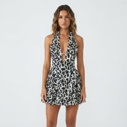 Phoebe Turner | Polka Dot Halter Mini Dress For Women