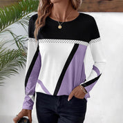 Grace Ellingham | Colour Block Long Sleeve Blouse For Women