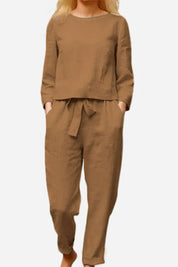 Brooke Patterson | Linen Two-Piece Lounge Set For Women