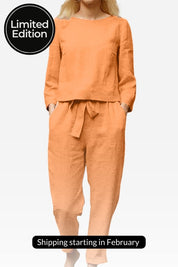 Brooke Patterson | Linen Two-Piece Lounge Set For Women