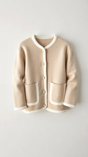 Élodie Laurent | Elegant Knit Cardigan Jacket For Women