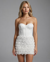 Sophie Alderton | Strapless 3D Floral Corset Mini Dress For Women