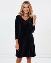 Ruby Thompson | Velvet Midi Cocktail Races Dress For Women