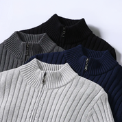 Adrian Moreau | Ribbed Zip Knit Cardigan For Men