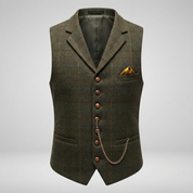 Sebastian King | Slim Fit Tweed Waistcoat For Men