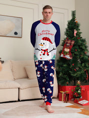 Snow Day | Navy Snowman Print Christmas Pyjamas Unisex & Family