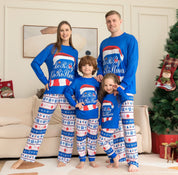 Snowfall | Blue Santa Hat Print Christmas Pyjamas Unisex & Family