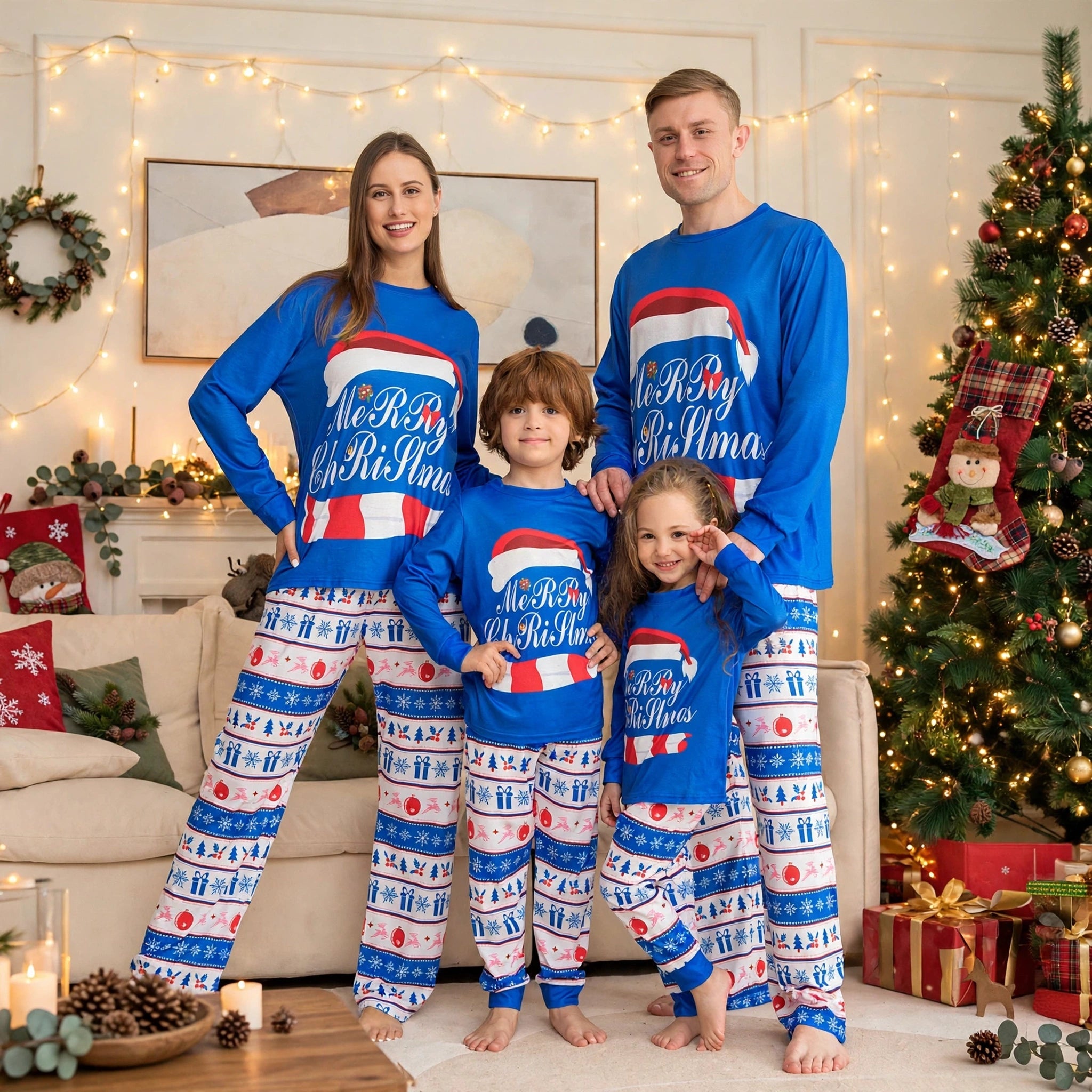 snowfall-blue-santa-hat-print-christmas-pyjamas-unisex-family-model-01.webp
