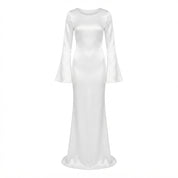 Sophia Alderton | Long Sleeve Satin Maxi Wedding Dress For Women