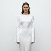 Sophia Alderton | Long Sleeve Satin Maxi Wedding Dress For Women